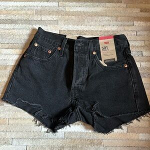 Levi’s 501 Black Shorts 24